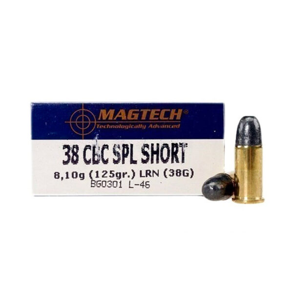 Municion metalica magtech calibre 38 especial plomo 158 grs